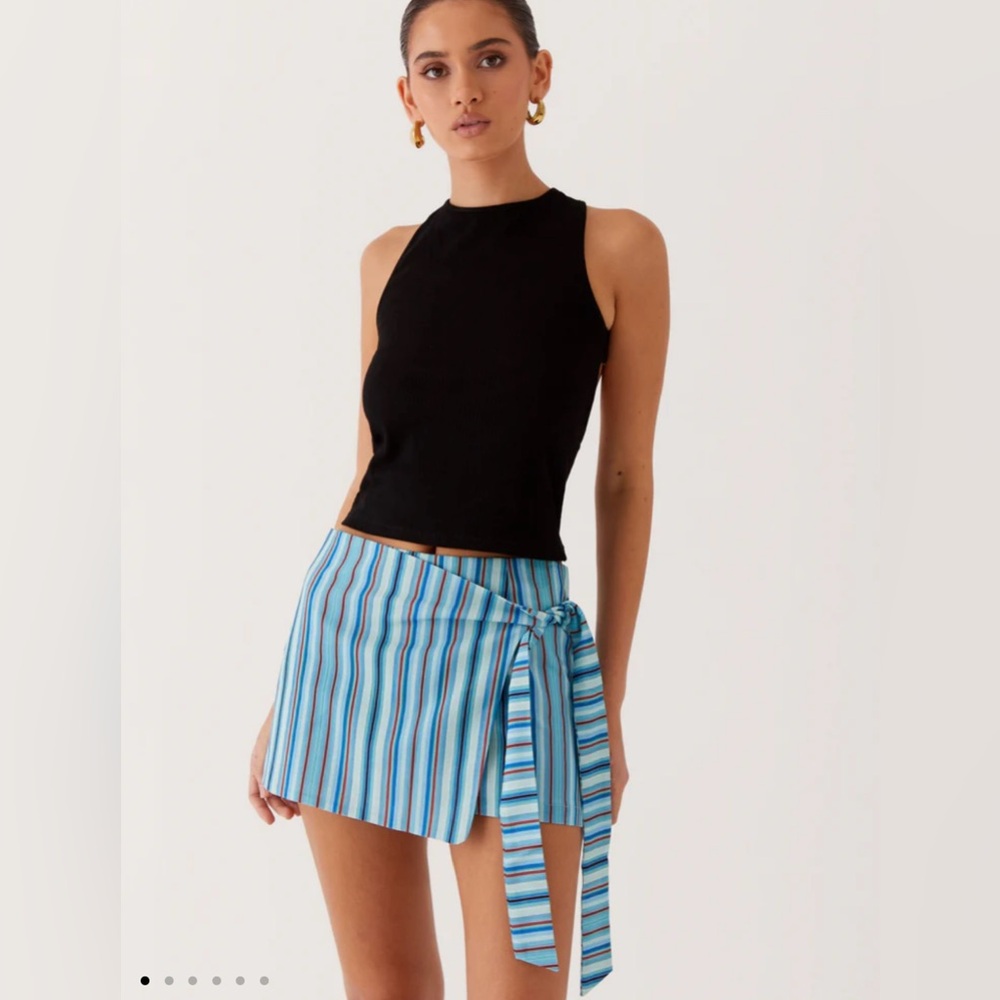 Blue Striped Skirt